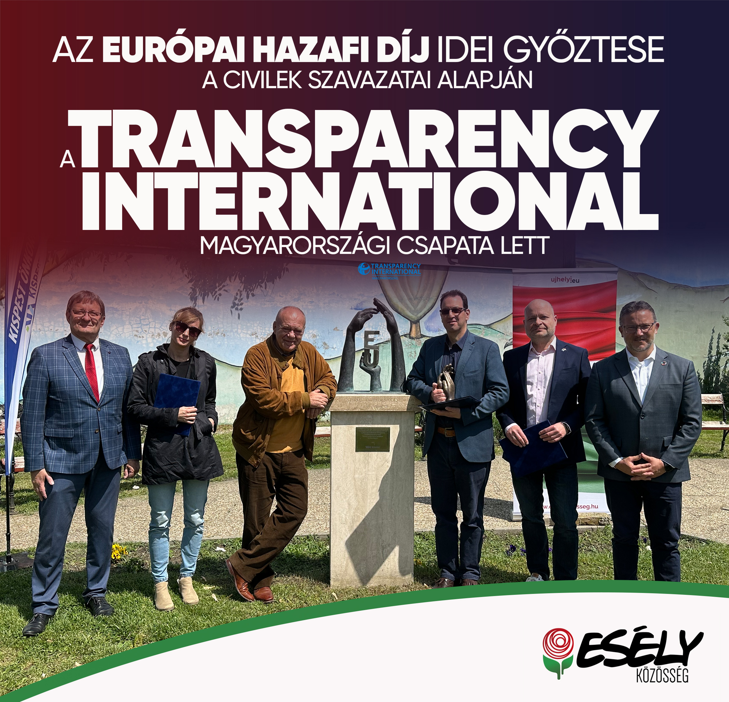 A Transparency International magyarországi csapata kapta idén az Európai Hazafi Díjat